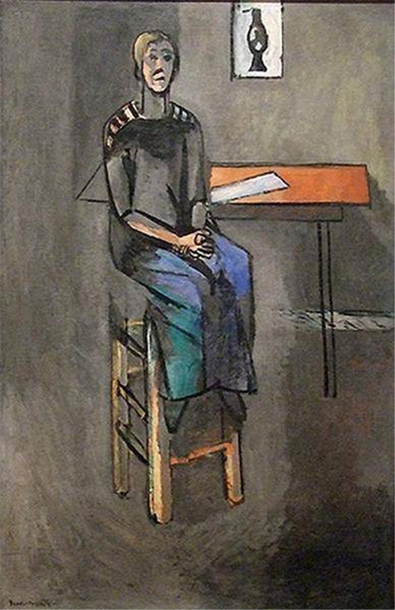 Bức tranh Woman on a High Stool.jpg