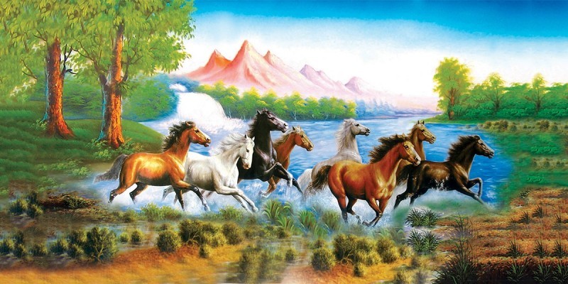 Tranh Bát Mã Đồ Đẹp Treo Phòng Khách.jpg