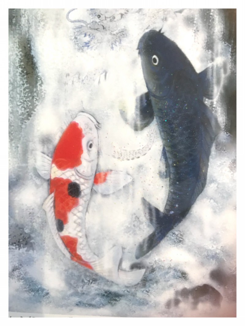 Tranh ca chép vượt thác nghệ thuật.jpg