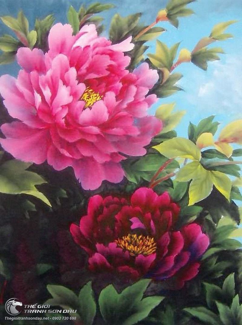 Tranh Hai Đóa Hoa Mẫu Đơn.jpg