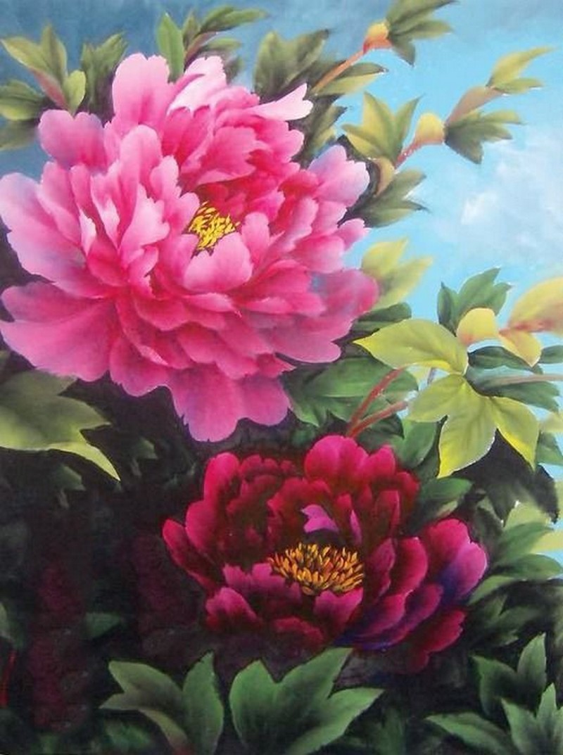 Tranh Hoa Mẫu Đơn Đẹp Khổ Đứng.jpg