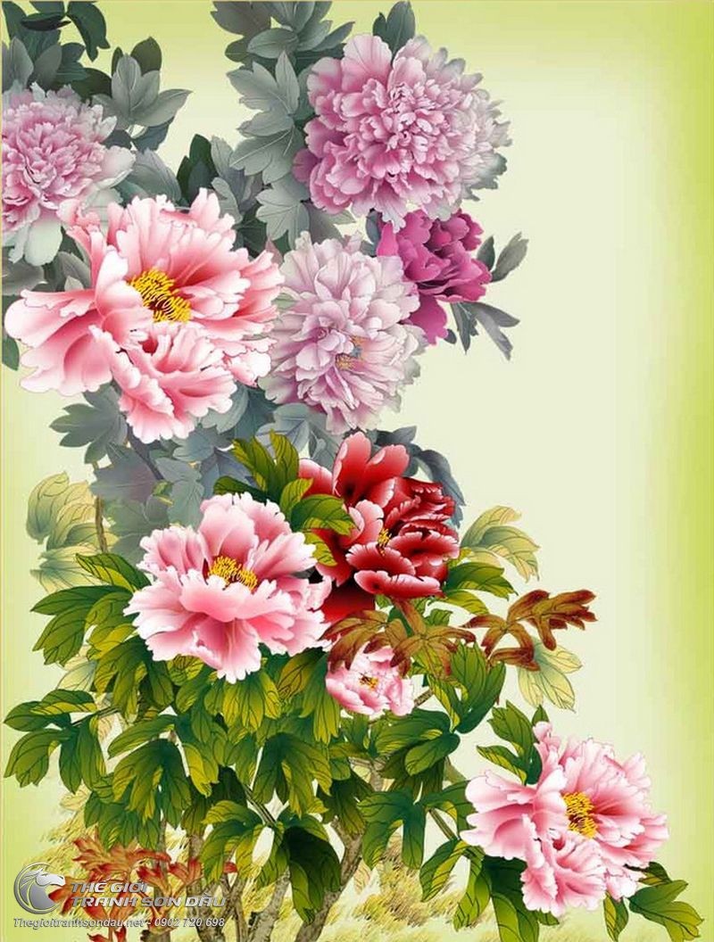 Tranh hoa mẫu đơn khoe sắc rực rỡ.jpg