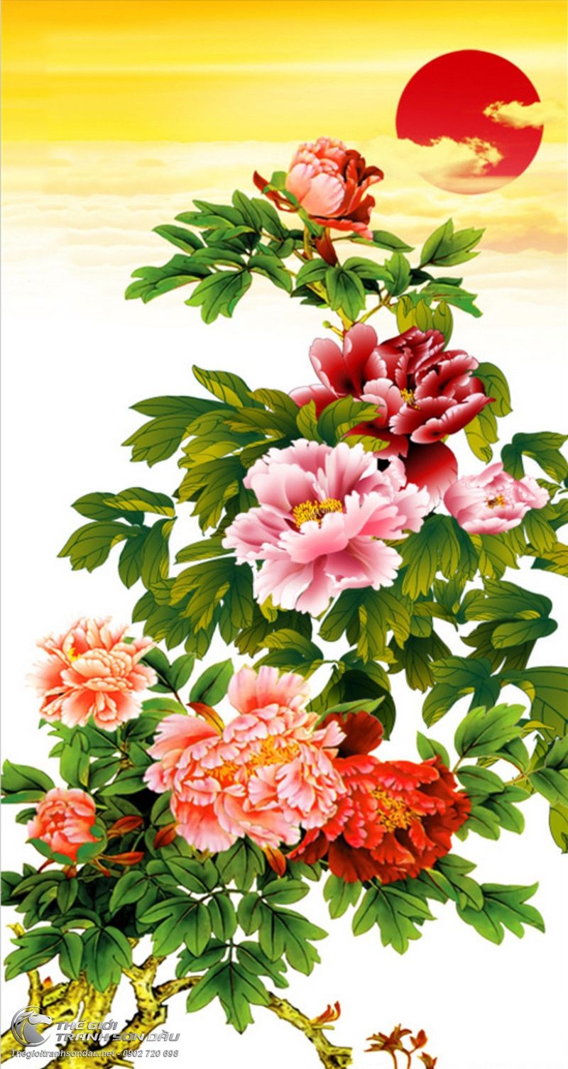 Tranh Hoa Mẫu Đơn Và Mặt Trăng.jpg