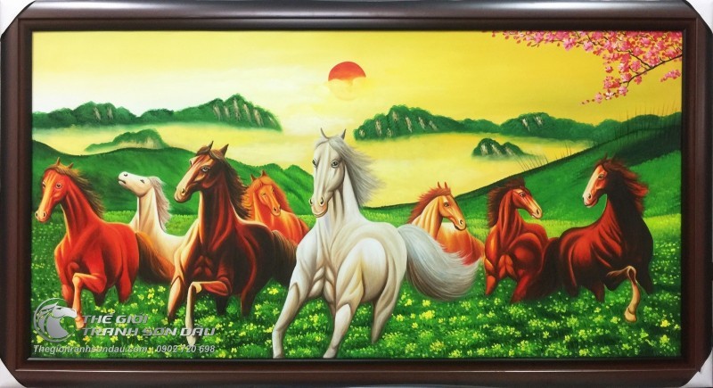 Tranh Mã Đáo Thành Công Bát Mã Trên Thảo Nguyên.jpg