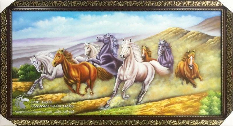 Tranh Ngựa Phong Thủy Treo Phòng Khách.jpg