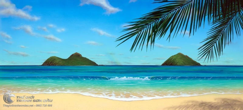 Tranh Phong Cảnh Biển Và Bãi Cát Trắng.jpg