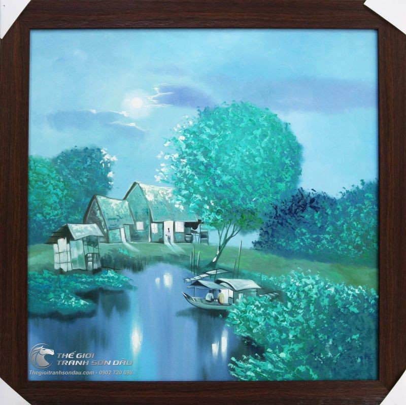 Tranh Phong Cảnh Quê Hương Ánh Trăng.jpg