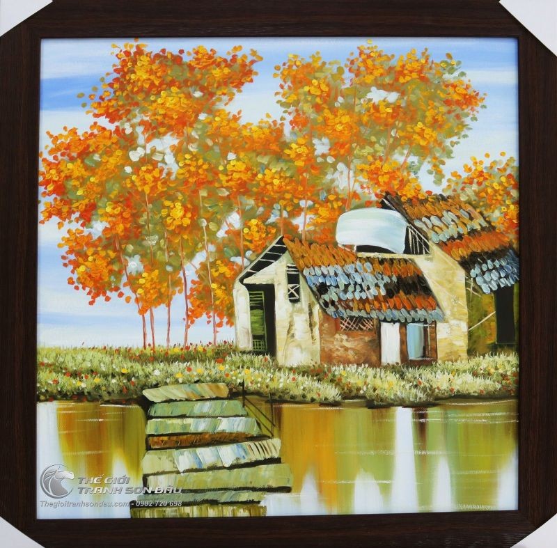 Tranh Phong Cảnh Quê Hương Mùa Thu.jpg