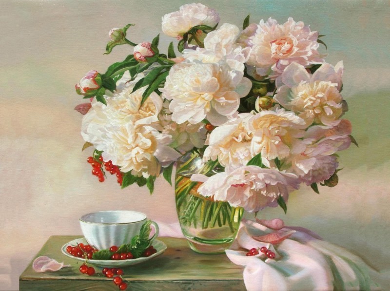 Tranh Phong Thủy Hoa Mẫu Đơn Cổ Điển Tả Thực.jpg