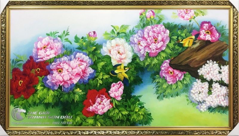 Tranh Phong Thủy Vườn Hoa Mẫu Đơn.jpg