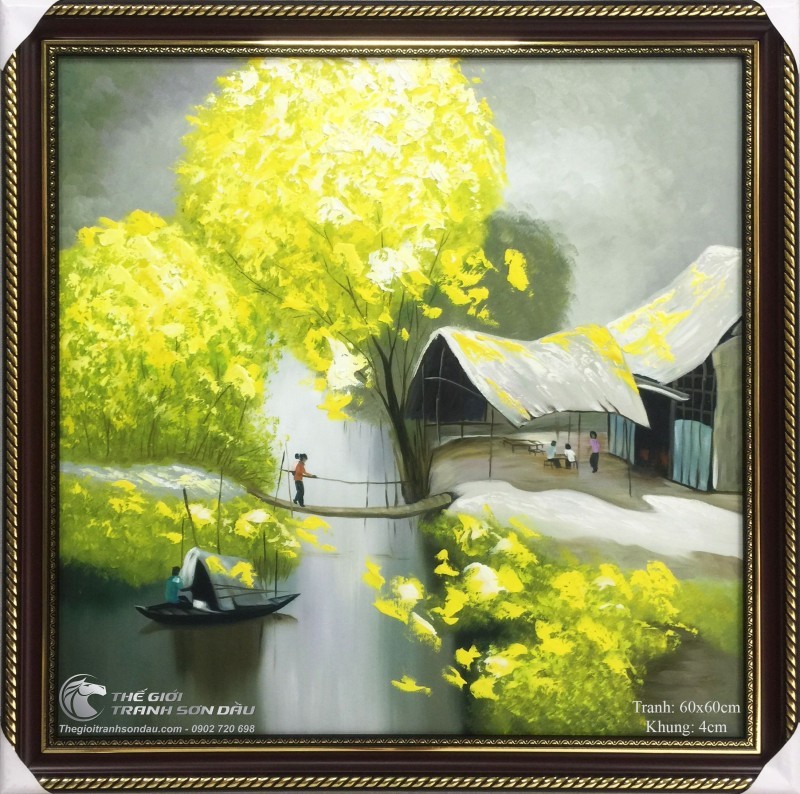 Tranh Quê Hương Cây Cầu Treo.jpg