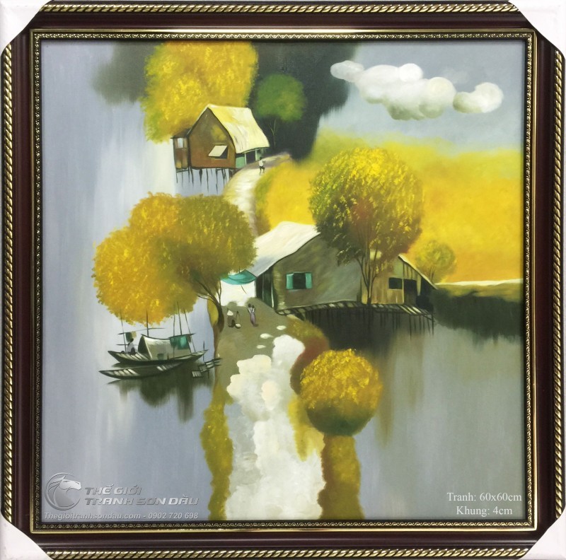 Tranh Quê Hương Con Đường Quê.jpg