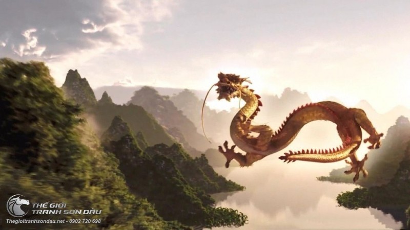 Tranh Rồng và núi sống.jpg
