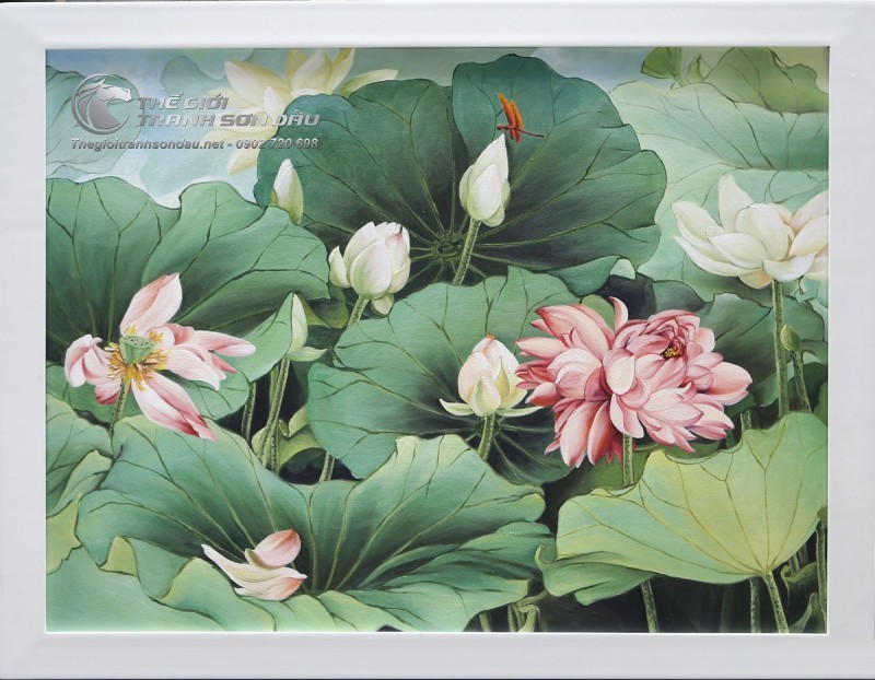 Tranh Sơn Dầu Đầm Hoa Sen.jpg