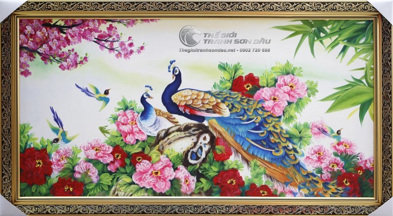 Tranh Sơn Dầu Đôi Công Uyên Ương Quà Cưới Ý Nghĩa.jpg