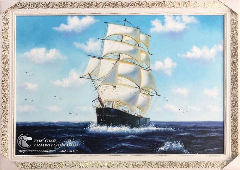 Tranh Thuận Buồm Xuôi Gió Thuyền Trên Biển.jpg