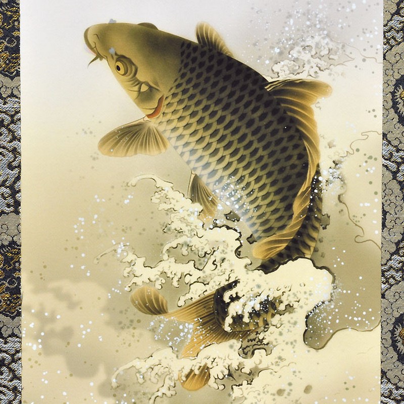 Tranh thủy mặc cá chép hóa rồng.jpg
