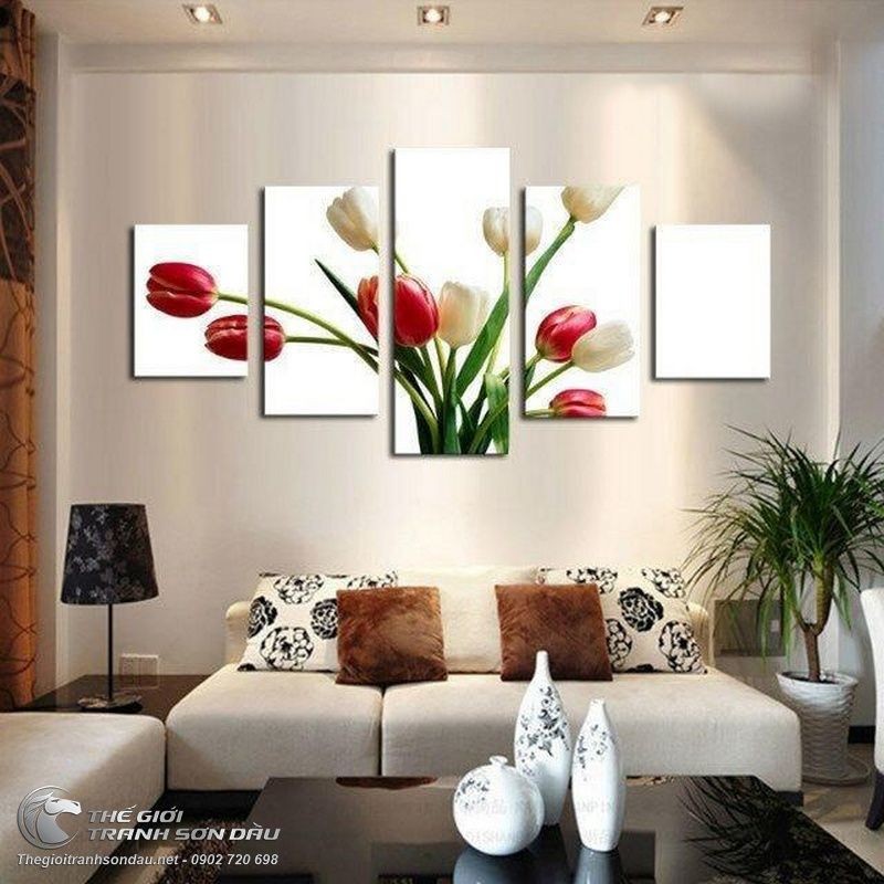 tranh-ve-hoa-tulip-trang-hong-bo-5-buc-treo-phong-khach.jpg