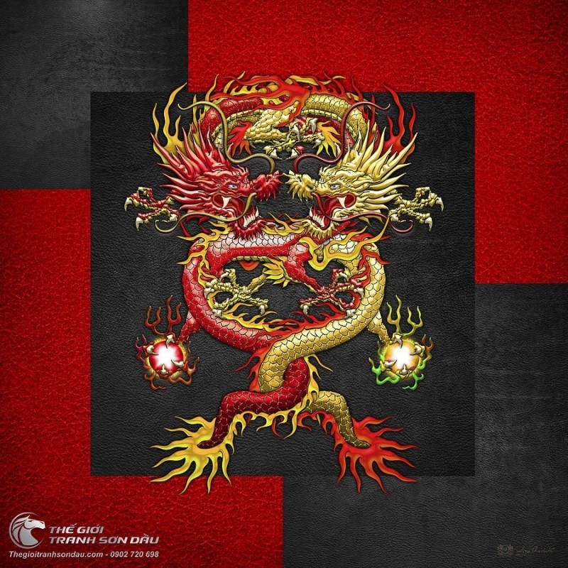 Tranh Vẽ Song Long Hỏa.jpg