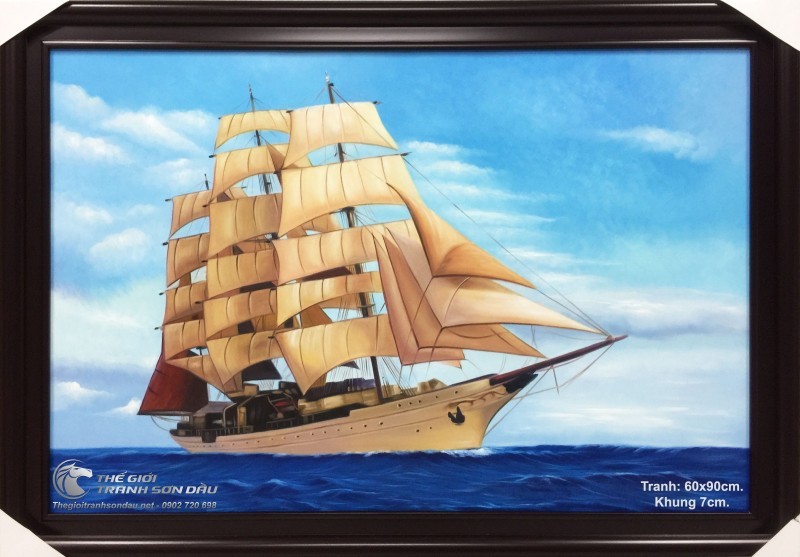 Tranh Vẽ Thuyền Trên Biển.jpg