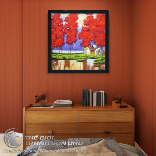 Bức Tranh Quê Hương Mùa Thu Phong Cách Hiện Đại