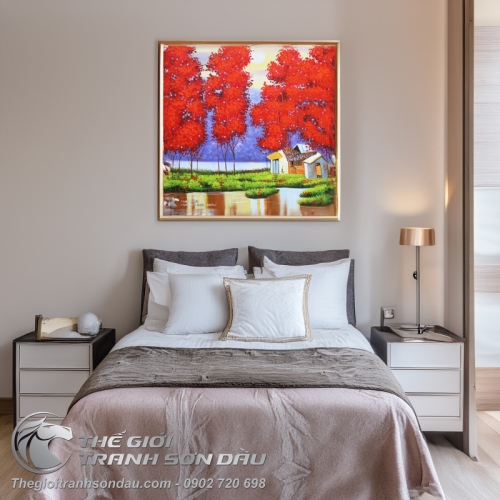 Bức Tranh Quê Hương Mùa Thu Phong Cách Hiện Đại