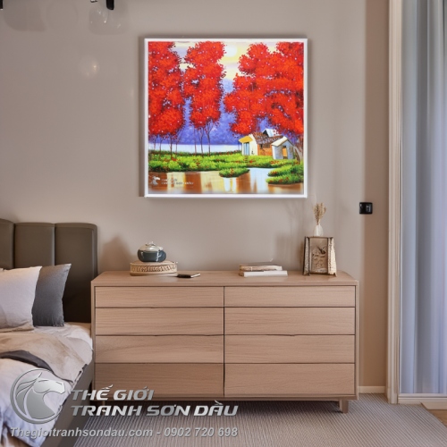 Bức Tranh Quê Hương Mùa Thu Phong Cách Hiện Đại