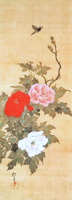 10 Bức tranh thủy mặc hoa mẫu đơn phong thủy may mắn