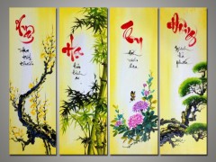 5 Bộ tranh tứ quý Tùng Cúc Trúc Mai phong thủy, mang may mắn cho gia chủ