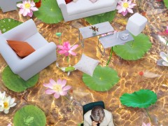 7 mẫu tranh 3d hoa sen đẹp ngất ngây