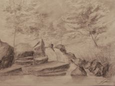 Một số tranh vẽ phong cảnh bằng chì đẹp và ấn tượng