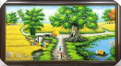 Những bức tranh đẹp vẽ về phong cảnh quê hương