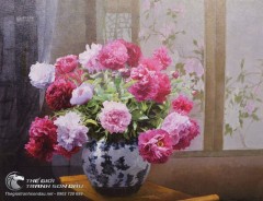 10 bức tranh vẽ hoa mẫu đơn đẹp nhất