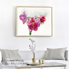 Tranh Ba Đóa Hoa Lan Tím Nở Rộ