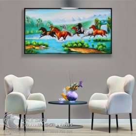 Tranh Bát Mã Phong Thủy Đẹp Giá Rẻ