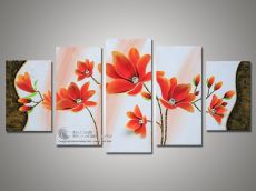 Tranh Bộ Hoa Cánh Nổi 3D Màu Đỏ