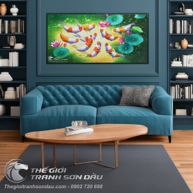 Tranh Cá Chép Trông Trăng