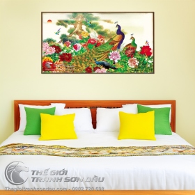 Tranh Chim Uyên Ương Bên Cây Tùng