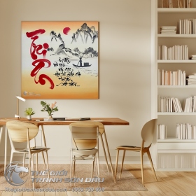 Tranh Chữ Thư Pháp Tri Ân Thầy Cô Màu Sơn Dầu Đẹp Giá Rẻ