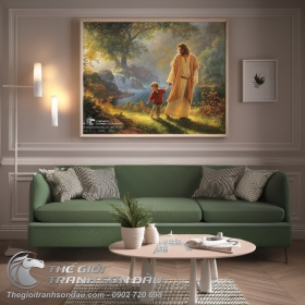 Tranh Chúa Jesu Vui Chơi Với Thiếu Nhi