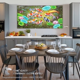 Tranh Cửu Ngư Quần Hội Đẹp Giá Rẻ