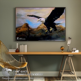 Tranh Đại Bàng Và Núi Xa