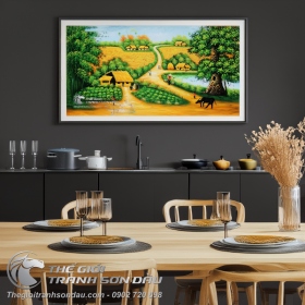 Tranh Đề Tài Quê Hương Vẽ Con Đường Làng