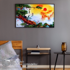 Tranh Đôi Chim Hạc Trên Cây Tùng