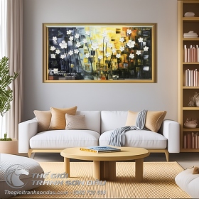 Tranh Hoa Đắp Dày Phong Cách Hiện Đại