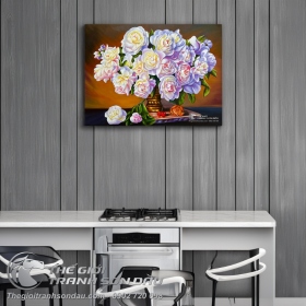 Tranh Hoa Mẫu Đơn Phong Thủy Tả Thực