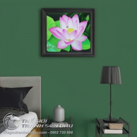 Tranh Hoa Sen Hồng Thanh Khiết