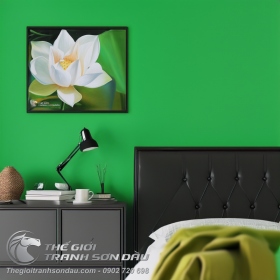 Tranh Hoa Sen Trắng Tinh Khôi