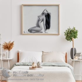 Tranh Khỏa Thân Thiếu Nữ Tóc Dài
