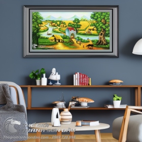 Tranh Làng Quê Đẹp Treo Phòng Khách